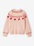Gilet jacquard Noël fille détails brillants rose poudré 2 - vertbaudet enfant 