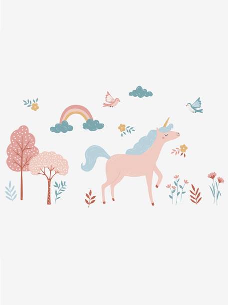 Stickers XL licorne rose imprimé 2 - vertbaudet enfant 