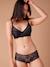 Soutien-gorge grossesse et allaitement en dentelle irisée noir 1 - vertbaudet enfant 