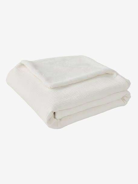 Plaid bi-matière beige 6 - vertbaudet enfant 