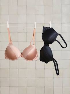 lot de 2 soutien-gorge en microfibre satinée   - vertbaudet enfant