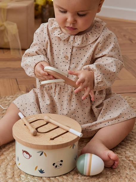 Tambourin En Bois 6 Pouces - 2PCS - Enfants/Adultes - Cadeau Musical