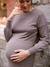 Robe longue de grossesse en tricot taupe 4 - vertbaudet enfant 