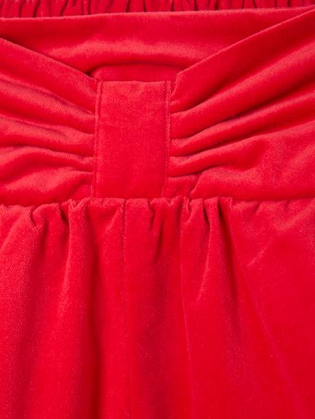 Short fille en velours lisse effet noeud devant rouge 3 - vertbaudet enfant 