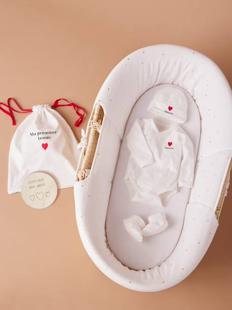 Kit maternité maman et bébé rayé gris 2 - vertbaudet enfant 