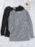 Lot de 2 tee-shirts grossesse et allaitement Fiona écru+Lot noir + rayé 11 - vertbaudet enfant 