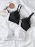 Lot 2 soutiens-gorge en dentelle grossesse et allaitement blanc + noir 3 - vertbaudet enfant 