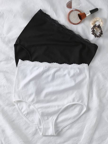 Lot de 2 culottes de grossesse taille haute sans coutures noir 2 - vertbaudet enfant 