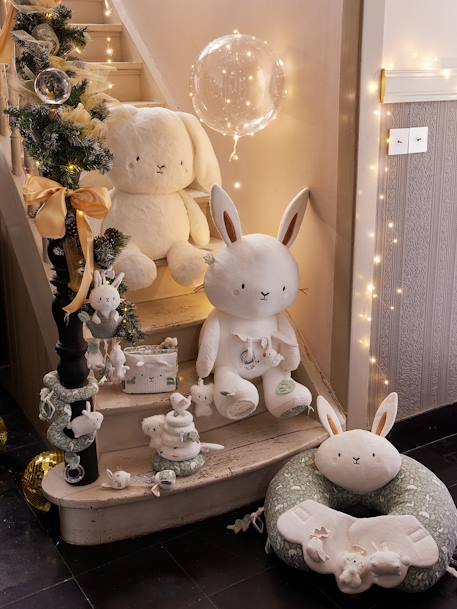 Grande peluche d'activités lapin DANS LES BOIS vert sauge 3 - vertbaudet enfant 