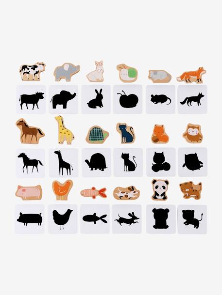 Jeux d'association des animaux en bois FSC® blanc 2 - vertbaudet enfant 