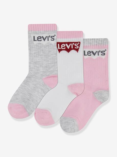 Lot de 3 paires de chaussettes Batwing regular Cut LEVI'S noir+rose 3 - vertbaudet enfant 