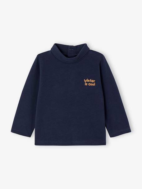 Lot de 2 T-shirts col roulé marine+vanille 2 - vertbaudet enfant 