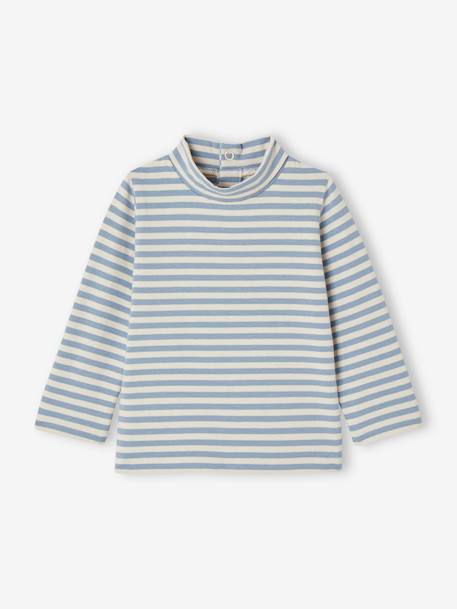 Lot de 2 T-shirts col roulé marine+vanille 3 - vertbaudet enfant 