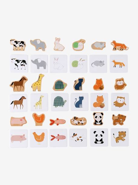 Jeux d'association des animaux en bois FSC® blanc 3 - vertbaudet enfant 