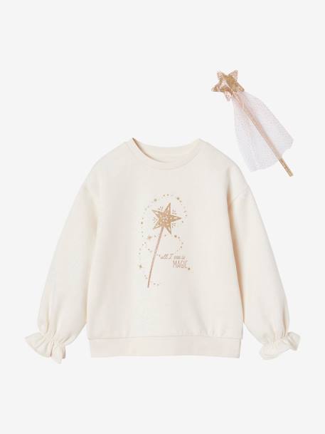 Coffret cadeau sweat noël et baguette magique écru 3 - vertbaudet enfant 