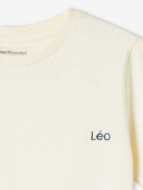 T-shirt garçon personnalisable manches courtes aubergine+blanc+BLEU+jaune pâle+mangue+sauge 10 - vertbaudet enfant 