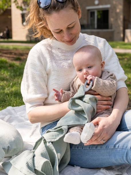 Cape d'allaitement Mom'n play beige+vert 12 - vertbaudet enfant 