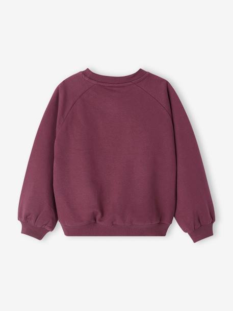 Sweat Harry Potter fille motif Hedwige avec détails glitter prune 2 - vertbaudet enfant 