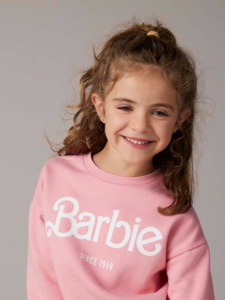 Sweat Barbie en molleton rose bonbon 2 - vertbaudet enfant 