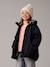 Parka fille à capuche doublée imitation fourrure bois de rose+noir 6 - vertbaudet enfant 