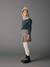 Short en flanelle carreaux fille carreaux marine 2 - vertbaudet enfant 