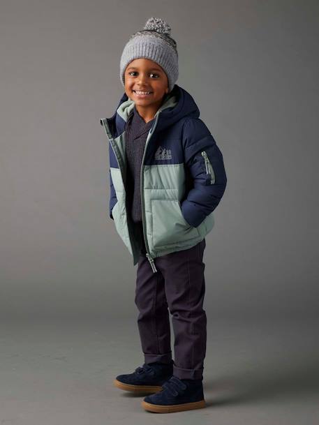Pantalon garçon indestructible facile à enfiler beige+bleu nuit+kaki+vert sauge 12 - vertbaudet enfant 
