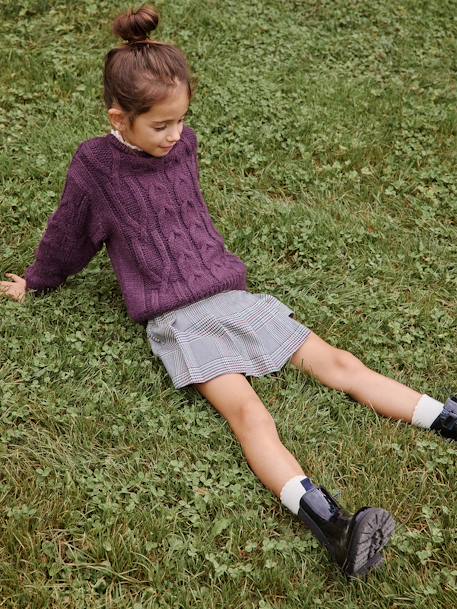 Boots enfant fille synthétique zippées et élastiquées marine+marron 7 - vertbaudet enfant 
