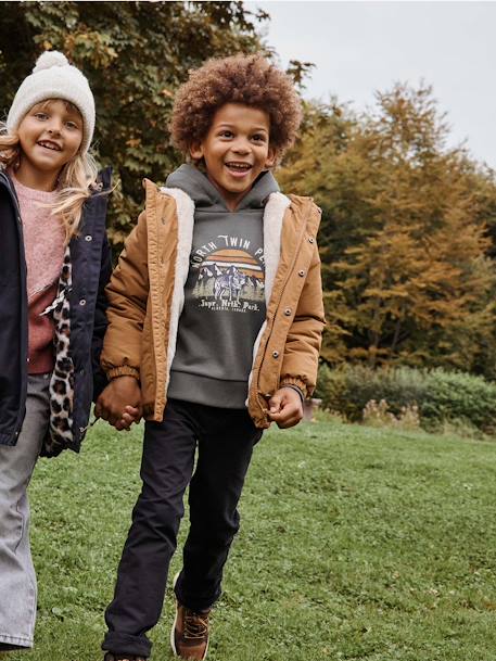 Pantalon indestructible droit doublé jersey garçon noir 3 - vertbaudet enfant 
