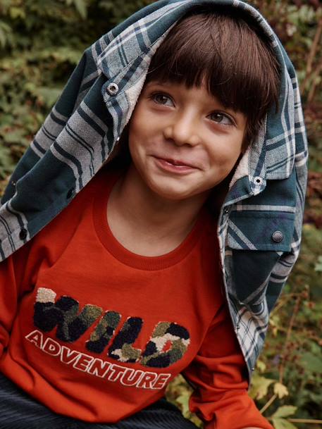 T-shirt motif wild en bouclettes garçon rouille 2 - vertbaudet enfant 