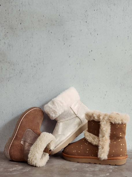 Boots enfant fille fourrées zippées marron 7 - vertbaudet enfant 