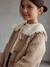 Gilet fille en maille mousseuse camel+olive 2 - vertbaudet enfant 