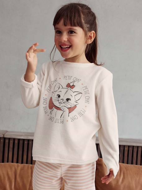 Pyjama fille velours Disney Marie Les Aristochats rose pâle 8 - vertbaudet enfant 