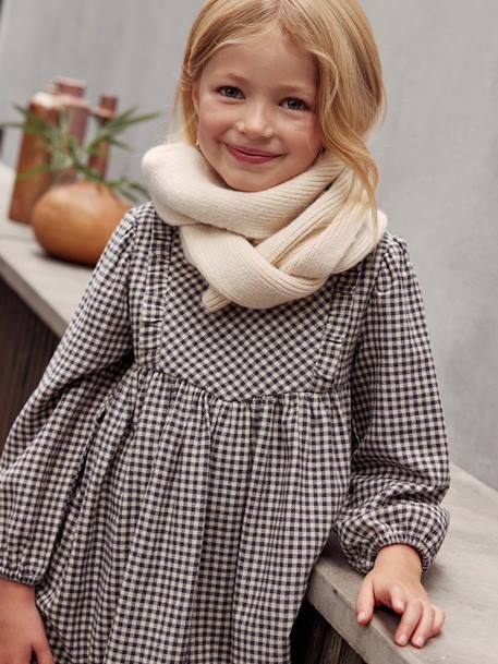 Robe vichy à volants fille carreaux gris+olive 5 - vertbaudet enfant 