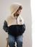 Sweat garçon zippé à capuche en sherpa coloblock bleu ardoise 1 - vertbaudet enfant 