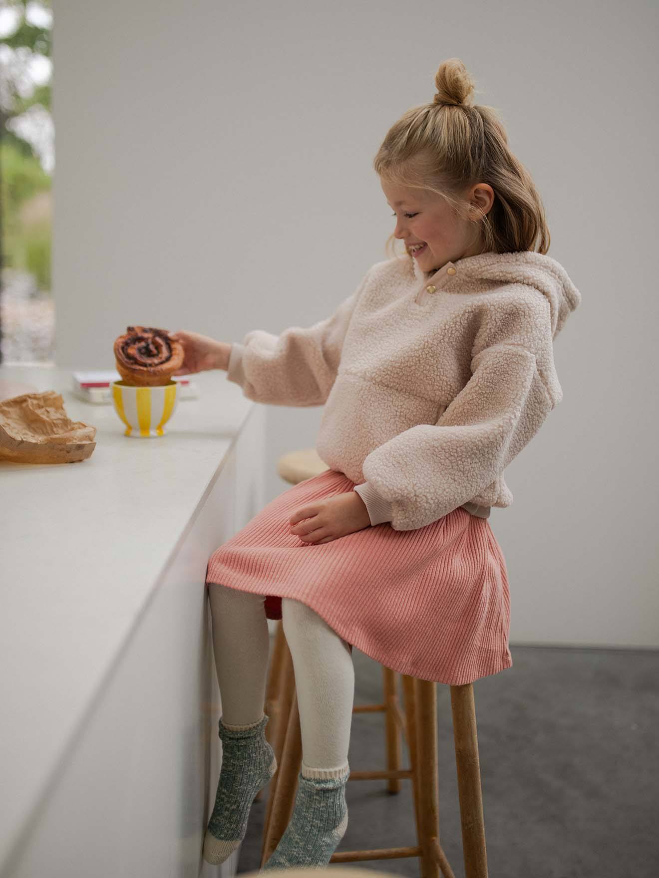 Sweat-shirt Fille 9-13 Ans - Polaire Sherpa Doublée, Capuche Zippée, Poche Kangourou, Chaud Et Léger