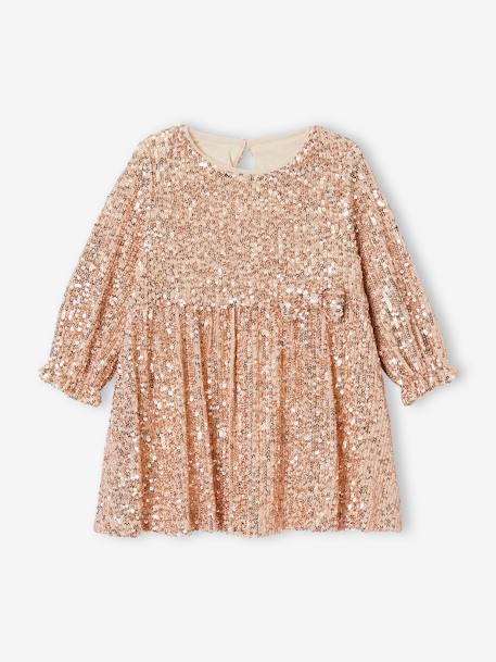 Robe bébé fille à sequins noël argent+or 12 - vertbaudet enfant 