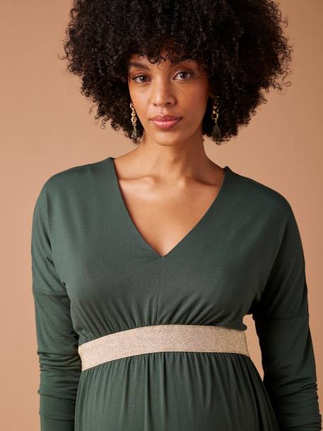 Robe grossesse FELICINEOR manches longues vert sapin 5 - vertbaudet enfant 