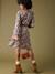 Robe de grossesse imprimée fleurs fil brillant marine 2 - vertbaudet enfant 