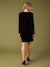 Robe de grossesse effet cache-coeur en velours noir 4 - vertbaudet enfant 