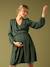 Robe Noël cache coeur de grossesse marine+vert sapin 10 - vertbaudet enfant 