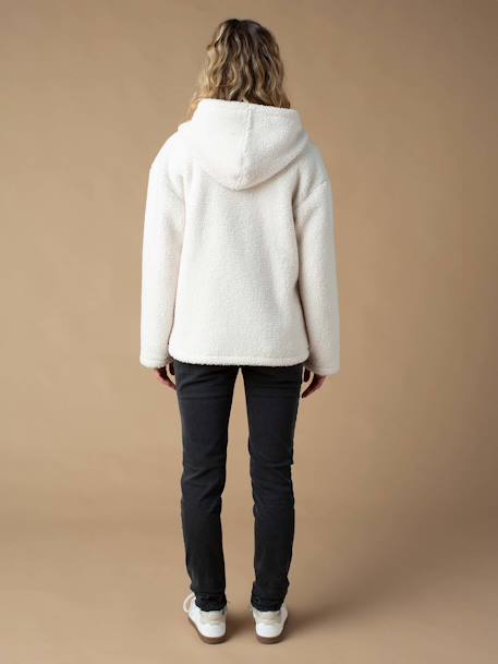Sweat zippé en sherpa évolutif avec protège bébé écru 5 - vertbaudet enfant 