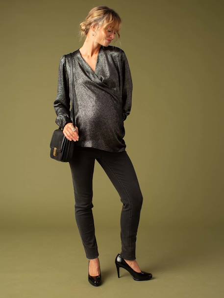 Blouse cache-coeur de grossesse effet irisé noir 5 - vertbaudet enfant 