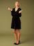 Robe de grossesse effet cache-coeur en velours noir 3 - vertbaudet enfant 