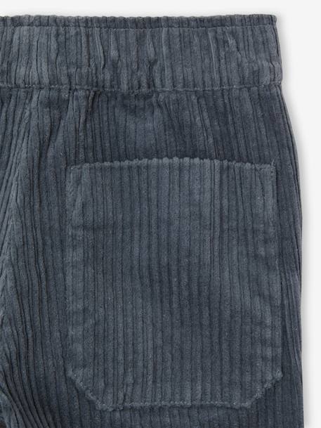 Pantalon en velours côtelé garçon facile à enfiler bleu ardoise+marine 8 - vertbaudet enfant 