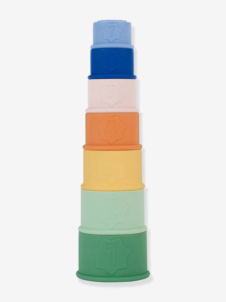 Tasses empilables silicone multicolore 6 - vertbaudet enfant 