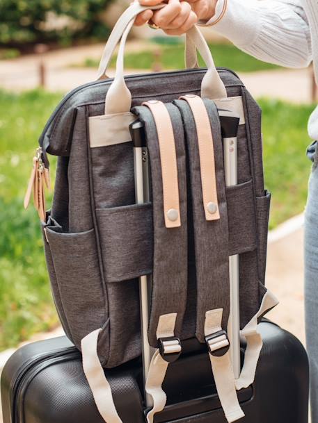 Sac à dos à langer Wellington Blue marine+gris chiné+vert sauge 10 - vertbaudet enfant 