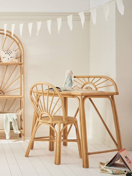 Bureau primaire en rotin Soleil bois 1 - vertbaudet enfant 