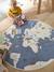 Tapis rond Mappemonde bleu / multicolore 1 - vertbaudet enfant 