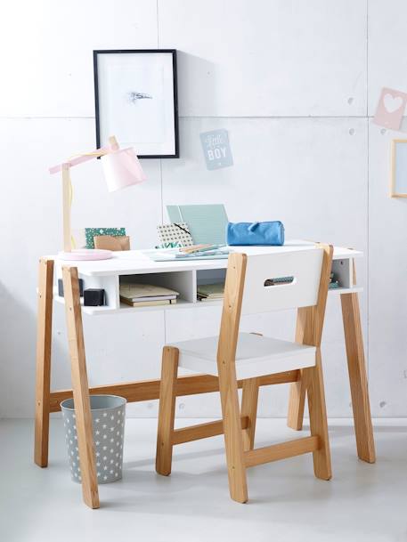 Bureau enfant ARCHITEKT blanc/bois+vert 3 - vertbaudet enfant 