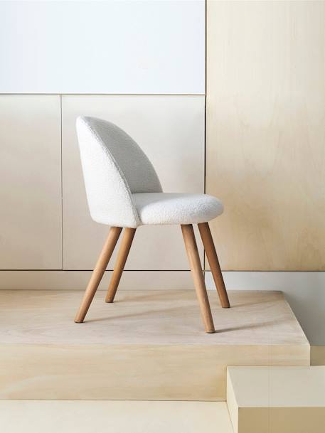 Chaise fausse fourrure enfant cannelle+ivoire+kaki 7 - vertbaudet enfant 